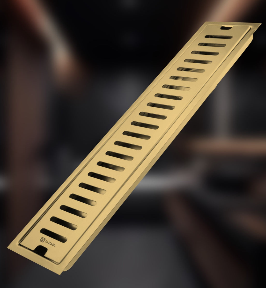 Gold (PVD) Classic Shower Drain Channel (SS304 Grade)