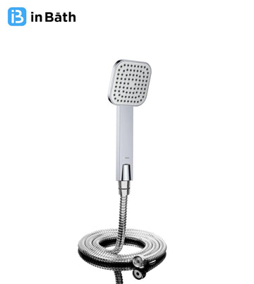 Square Hand Shower with SS Flexible Pipe & Hook