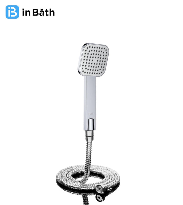 Square Hand Shower with SS Flexible Pipe & Hook