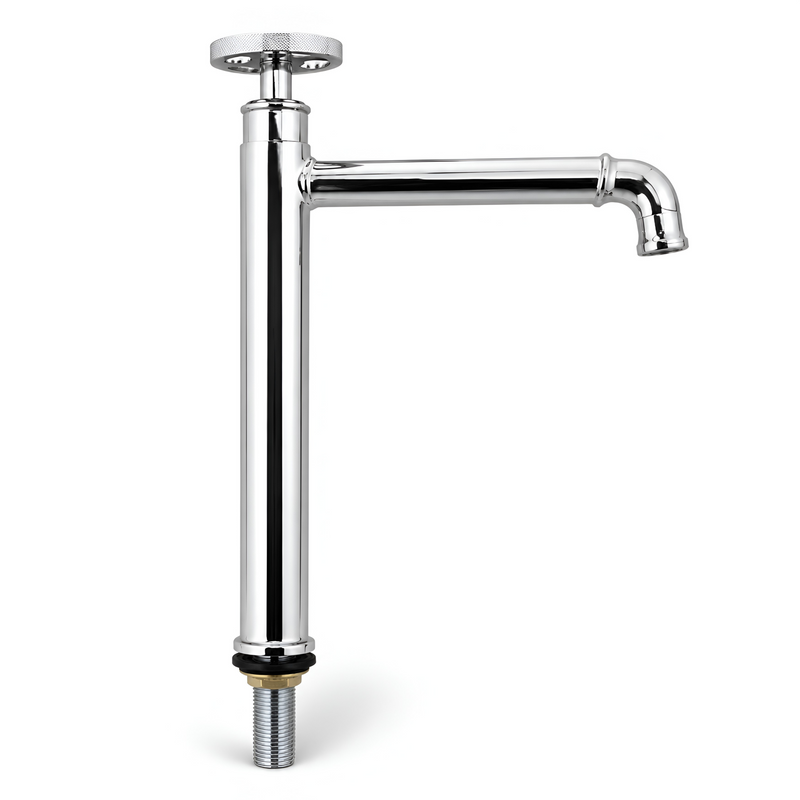 Wheel Extended Pillar Cock For Basin