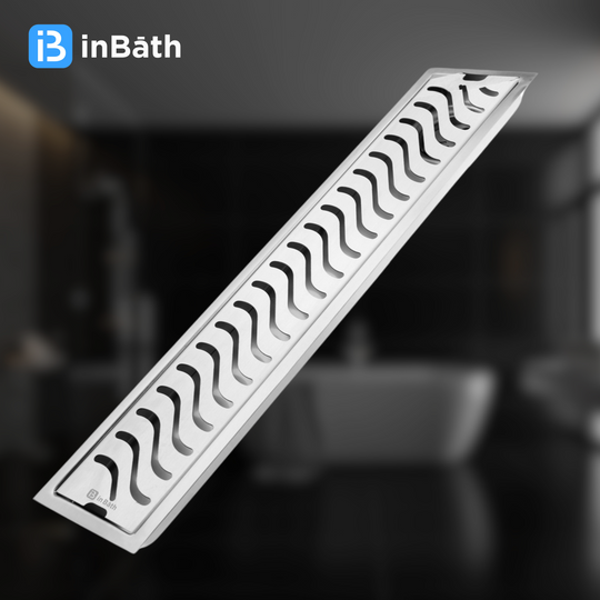 InBath Elite Wave Shower Drain Channel with Collar (SS 304)