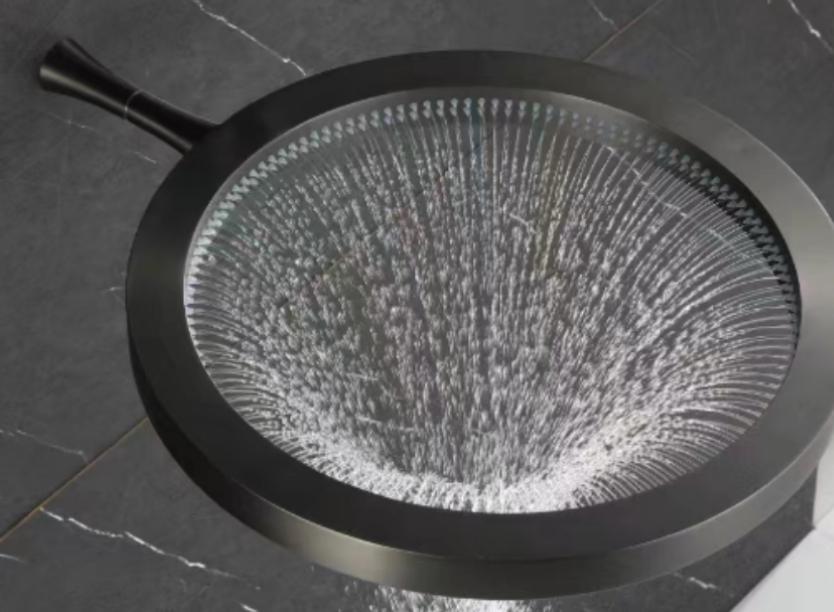 Aqua Ring 16 Inches Overhead Shower (Black)