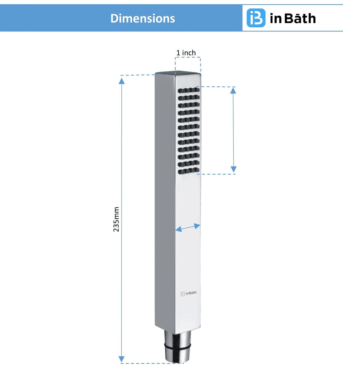 Kubix Hand Shower With SS Flexible Pipe & Hook