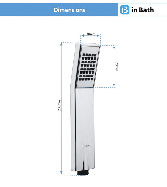 Sleek Hand Shower With SS Flexible Pipe & Hook