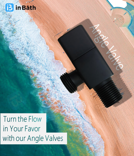 Black Square Angle Valve For Bathroom & Kitchen