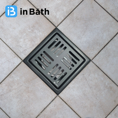 Arena Black Square Floor Drain (SS 304  Grade)