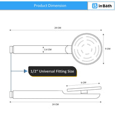 Black Maze Round Hand Shower For Bathroom
