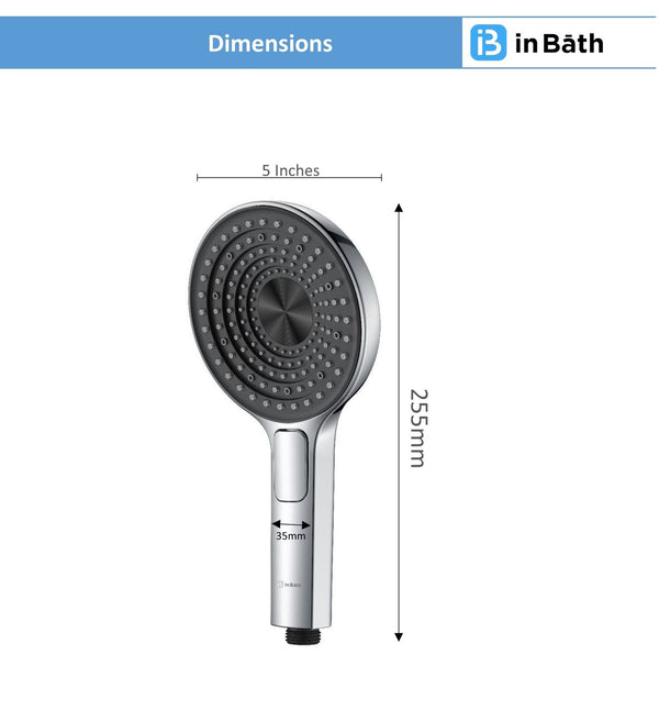 Spykar Hand Shower With SS Flexible Pipe & Hook