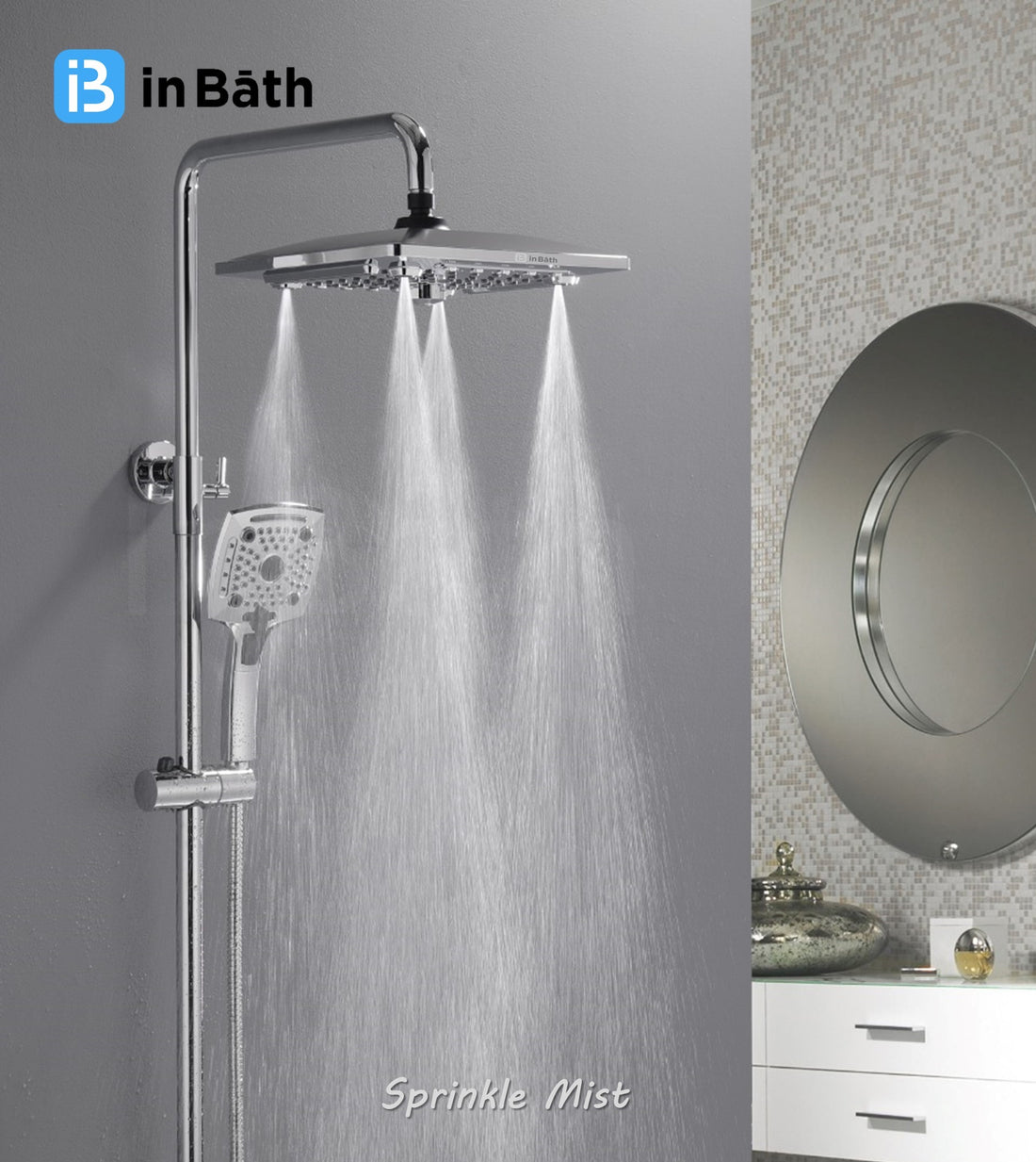 Elevate 10X10 Inches Multi function Shower