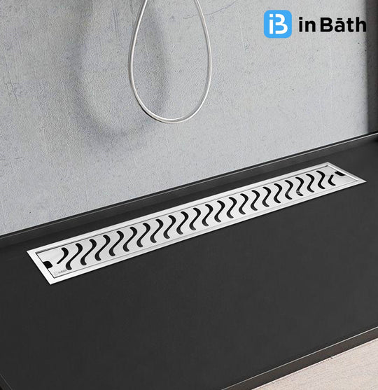 InBath Elite Wave Shower Drain Channel with Collar (SS 304)