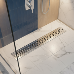 InBath Elite Wave Shower Drain Channel with Collar (SS 304)